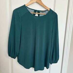 Adrianna Papell Dark Green Blouse